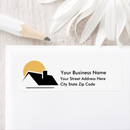 Retouradreslabel voor bedrijfsadviseur etiket (Insitu)