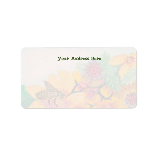 Retouradreslabel voor bijenhuwelijk etiket (Voorkant)