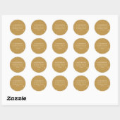 Retouradreslabel voor Bright sterars Gold Holiday Ronde Sticker (Vel)