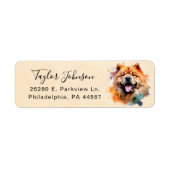 Retouradreslabel voor Chow Chow-hond Etiket (Voorkant)