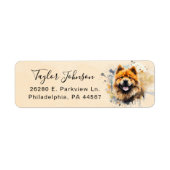 Retouradreslabel voor Chow Chow-hond Etiket (Voorkant)