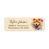 Retouradreslabel voor Chow Chow-hond Etiket (Voorkant)