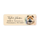 Retouradreslabel voor Chow Chow-hond Etiket (Voorkant)