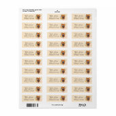 Retouradreslabel voor Chow Chow-hond Etiket (Full Sheet)