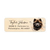 Retouradreslabel voor Chow Chow-hond Etiket (Voorkant)