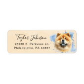 Retouradreslabel voor Chow Chow-hond Etiket (Voorkant)