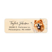 Retouradreslabel voor Chow Chow-hond Etiket (Voorkant)