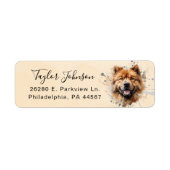 Retouradreslabel voor Chow Chow-hond Etiket (Voorkant)