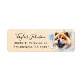 Retouradreslabel voor Chow Chow-hond Etiket (Voorkant)
