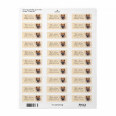 Retouradreslabel voor Chow Chow-hond Etiket (Full Sheet)