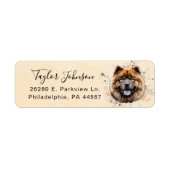 Retouradreslabel voor Chow Chow-hond Etiket (Voorkant)