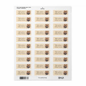 Retouradreslabel voor Chow Chow-hond Etiket (Full Sheet)