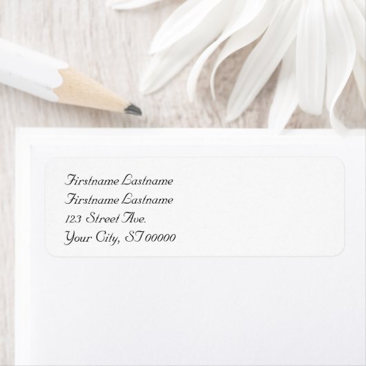 Retouradreslabel voor een paar met twee namen etiket (Insitu)