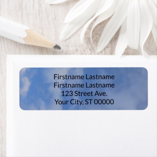 Retouradreslabel voor een paar met twee namen etiket (Insitu)