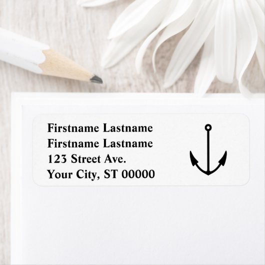 Retouradreslabel voor een paar met twee namen etiket (Insitu)