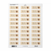 Retouradreslabel voor Golden Retriever-hond Etiket (Full Sheet)