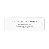 Retouradreslabel voor grafische feestdag Kaart Etiket (Voorkant)