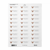  Retouradreslabel voor rendier-babyshower Etiket (Full Sheet)