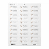  Retouradreslabel voor rendier-babyshower Etiket (Full Sheet)