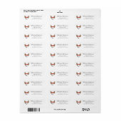  Retouradreslabel voor rendierbabyfeestje Etiket (Full Sheet)