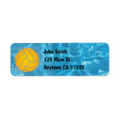 retouradreslabel voor waterpolo etiket (Voorkant)