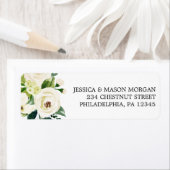 Retouradreslabel Witte Rozen Etiket (Insitu)