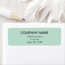 Retouradreslabel | Zeegroene kleur 