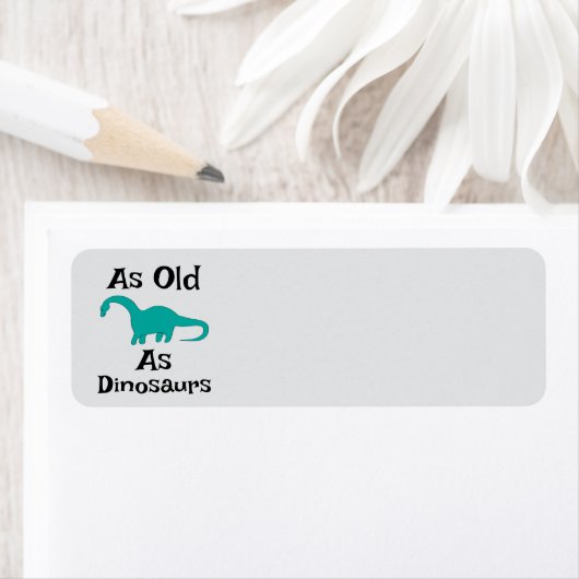 Retouradreslabel Zo Oud Als Dinosauriërs Etiket (Insitu)