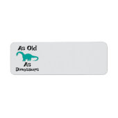 Retouradreslabel Zo Oud Als Dinosauriërs Etiket (Voorkant)