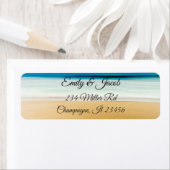 Retouradreslabels aan het strand etiket (Insitu)