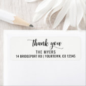 Retouradreslabels Aangepast Bedankt Vet Etiket (Insitu)