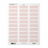 Retouradreslabels afdrukken op de rand ROZE Etiket (Full Sheet)