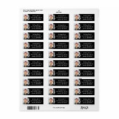 Retouradreslabels - Afstuderen op zwart Etiket (Full Sheet)