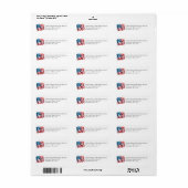 Retouradreslabels Amerikaanse vlag Etiket (Full Sheet)