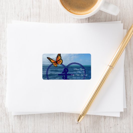 Retouradreslabels Anchor Butterfly Etiket (Insitu)