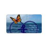 Retouradreslabels Anchor Butterfly Etiket (Voorkant)