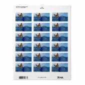 Retouradreslabels Anchor Butterfly Etiket (Full Sheet)