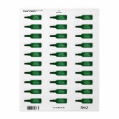 Retouradreslabels | Bericht in een fles Etiket (Full Sheet)