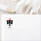 Retouradreslabels bevatten Tenney Family Crest Etiket (Insitu)