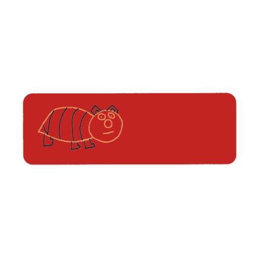 Retouradreslabels bijen Beer Etiket (Voorkant)