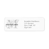 Retouradreslabels Chic Monogram Etiket (Voorkant)