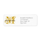 Retouradreslabels Chic Monogram Gold Etiket (Voorkant)