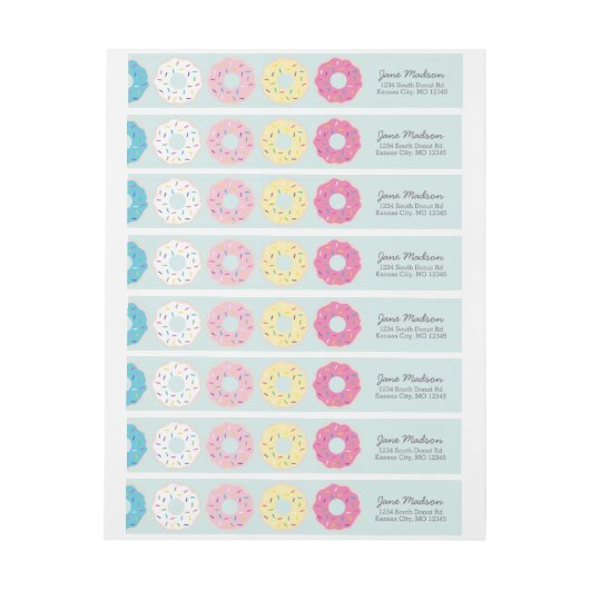 Retouradreslabels donut | Donorpartij (Vel)