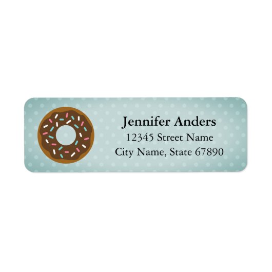 Retouradreslabels donut etiket (Voorkant)