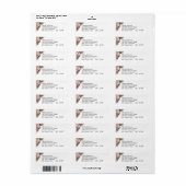 Retouradreslabels, Duiven & Roze Rozen Etiket (Full Sheet)