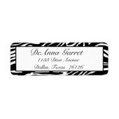 Retouradreslabels Gone Wild (zebraprint) Etiket (Voorkant)