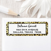 Retouradreslabels in het wild (Cheetah Print) Etiket (Insitu)