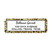 Retouradreslabels in het wild (Cheetah Print) Etiket (Voorkant)