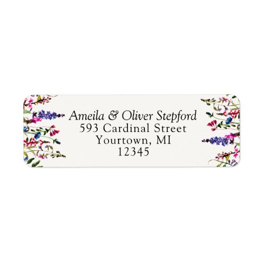 Retouradreslabels - Land Wildflower Etiket (Voorkant)