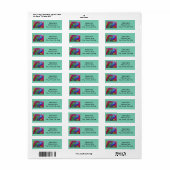 Retouradreslabels met Bright Lizard Etiket (Full Sheet)